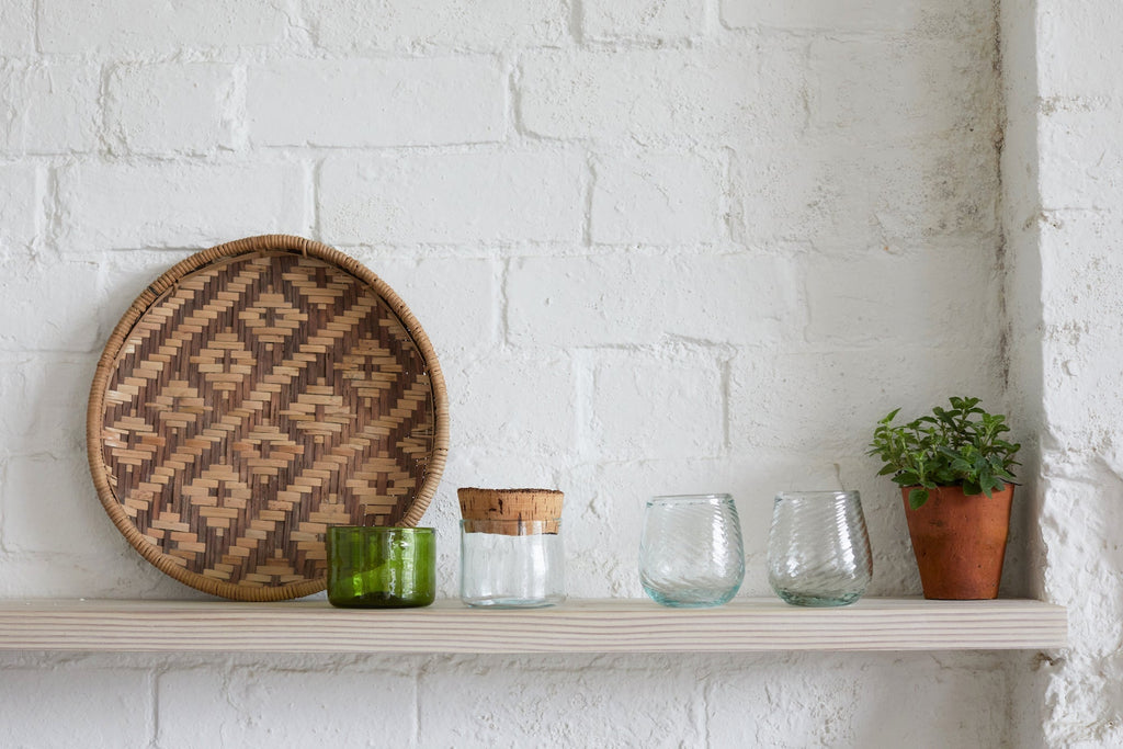 Hand-blown twisted round glasses La Soufflerie 