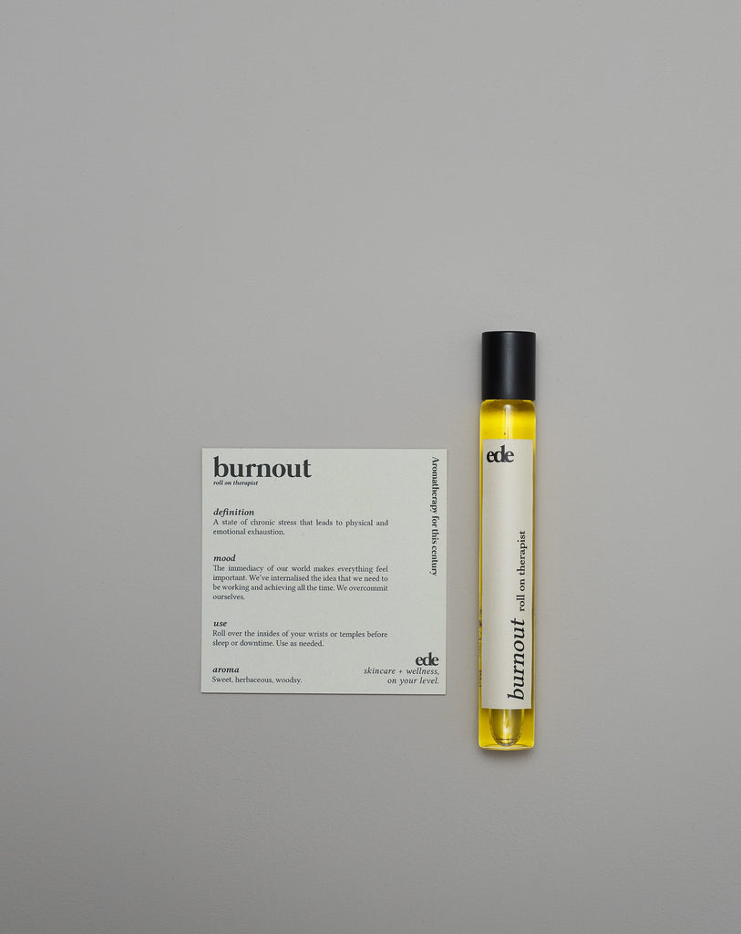 Ede vegan organic aromatherapy roll on burnout therapist