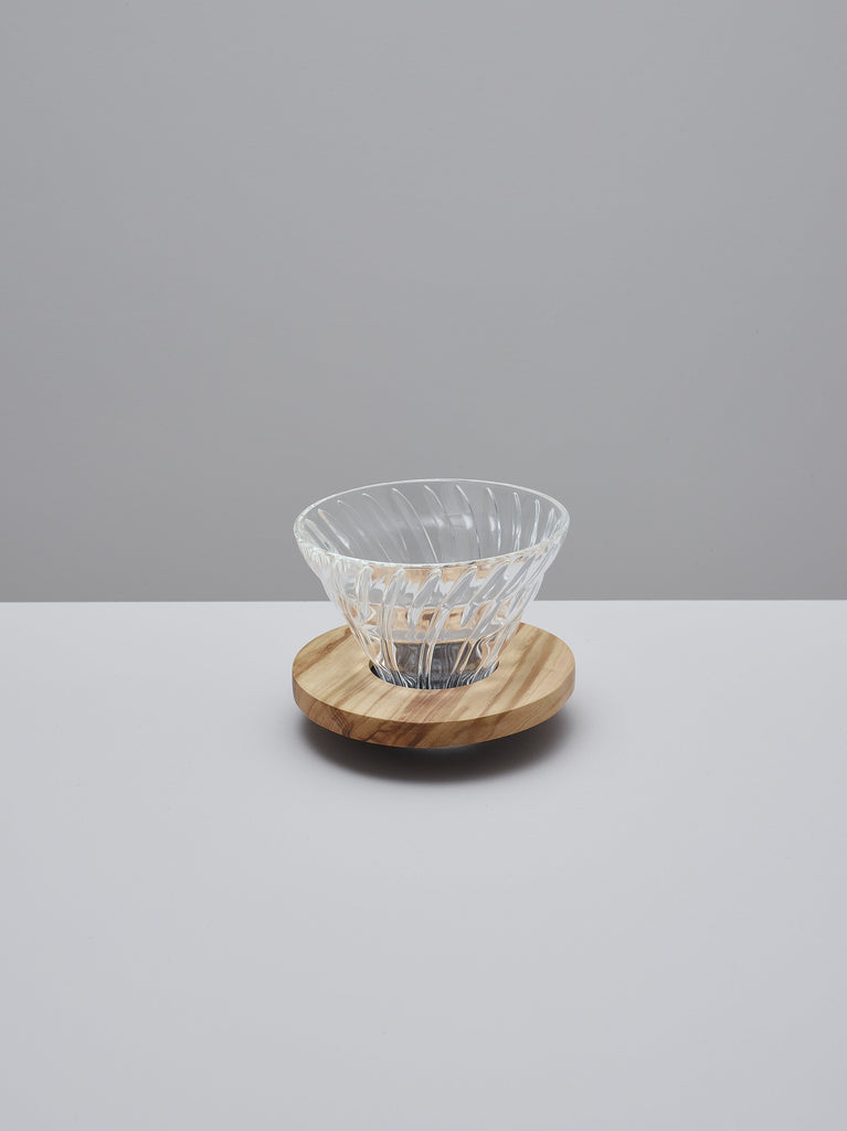 Hario olive wood V60 glass dripper