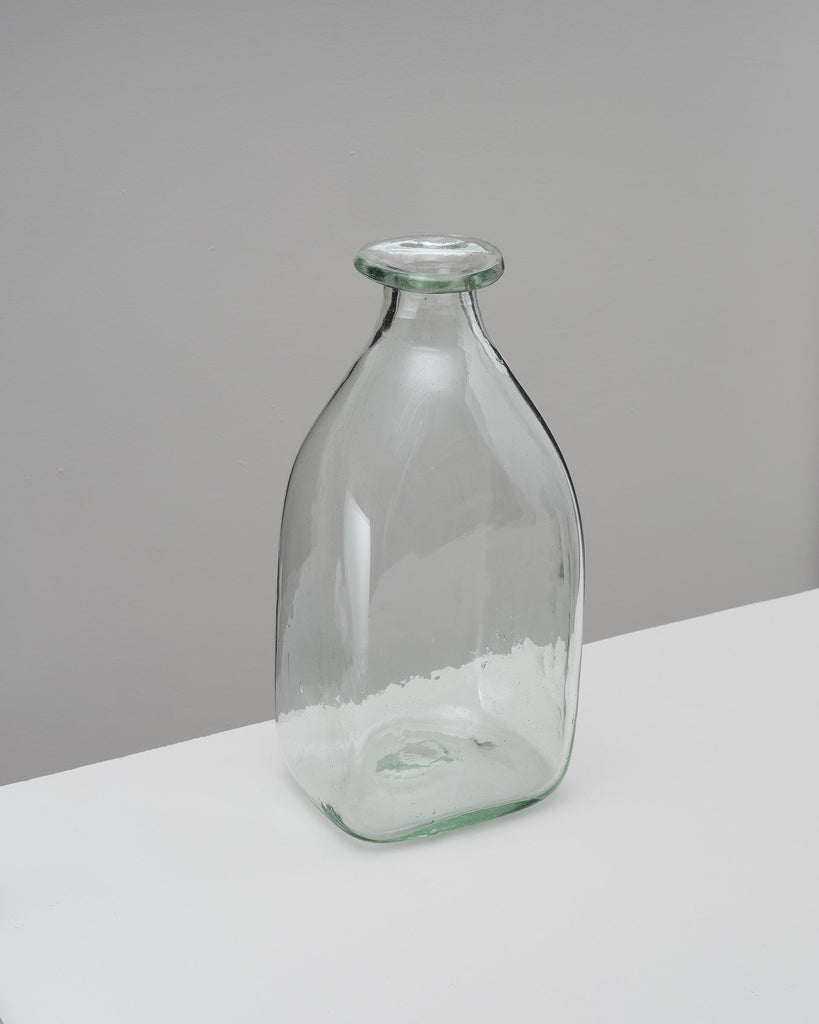 Parisian hand-blown glass square bottle | large La Soufflerie 