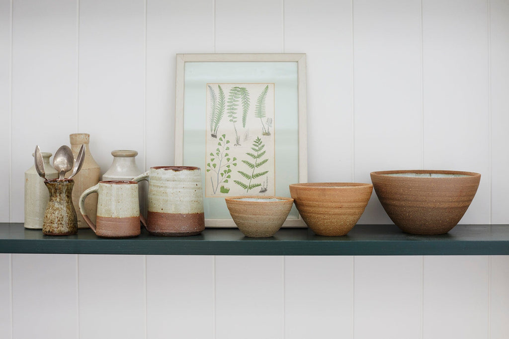 Hand-thrown prepping bowls | set of three Leach Pottery 