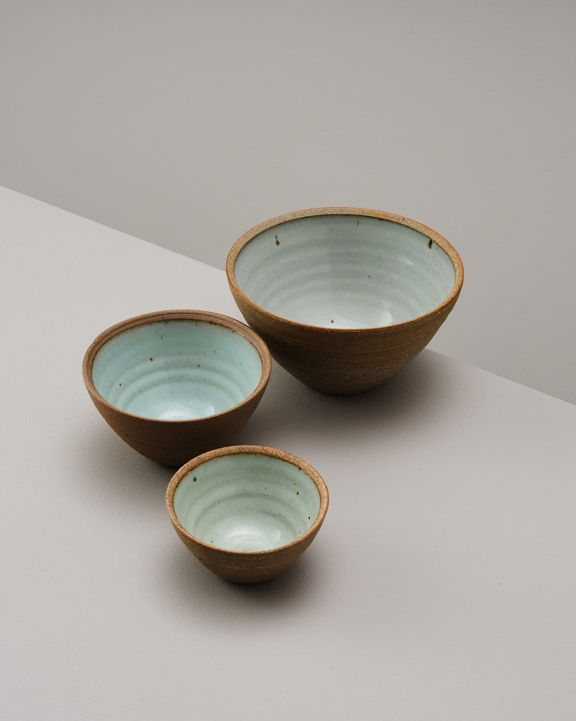 Hand-thrown prepping bowls | set of three Leach Pottery 