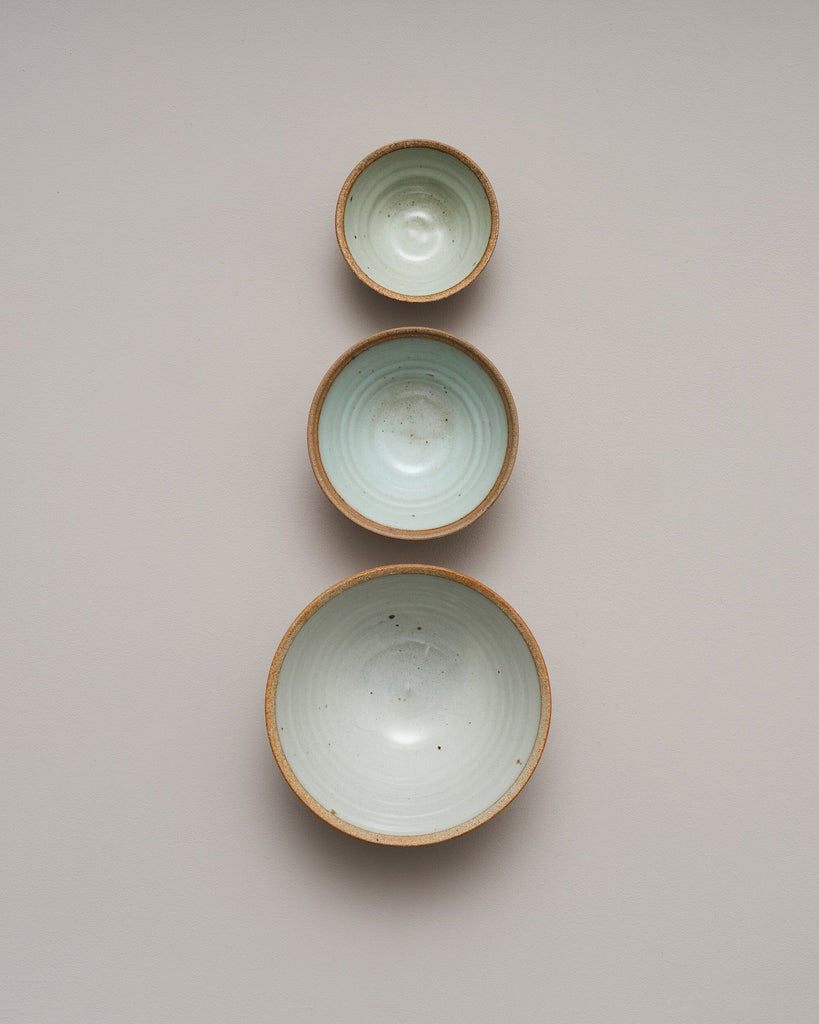 Hand-thrown prepping bowls | set of three Leach Pottery 
