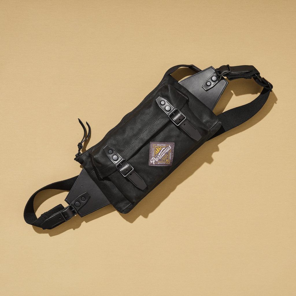 British made 'Owlpen' sling bag | MADE TO ORDER Portamus Black 
