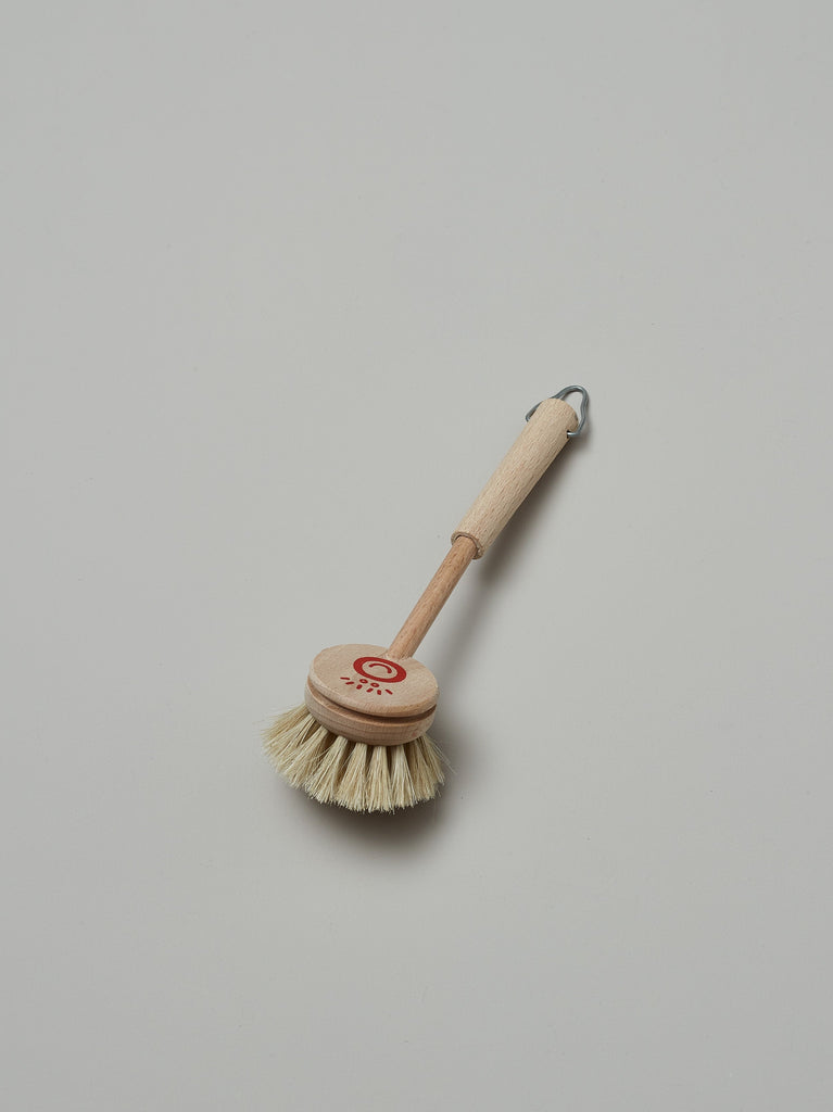 Sturdy little children's dish brush with wooden handle