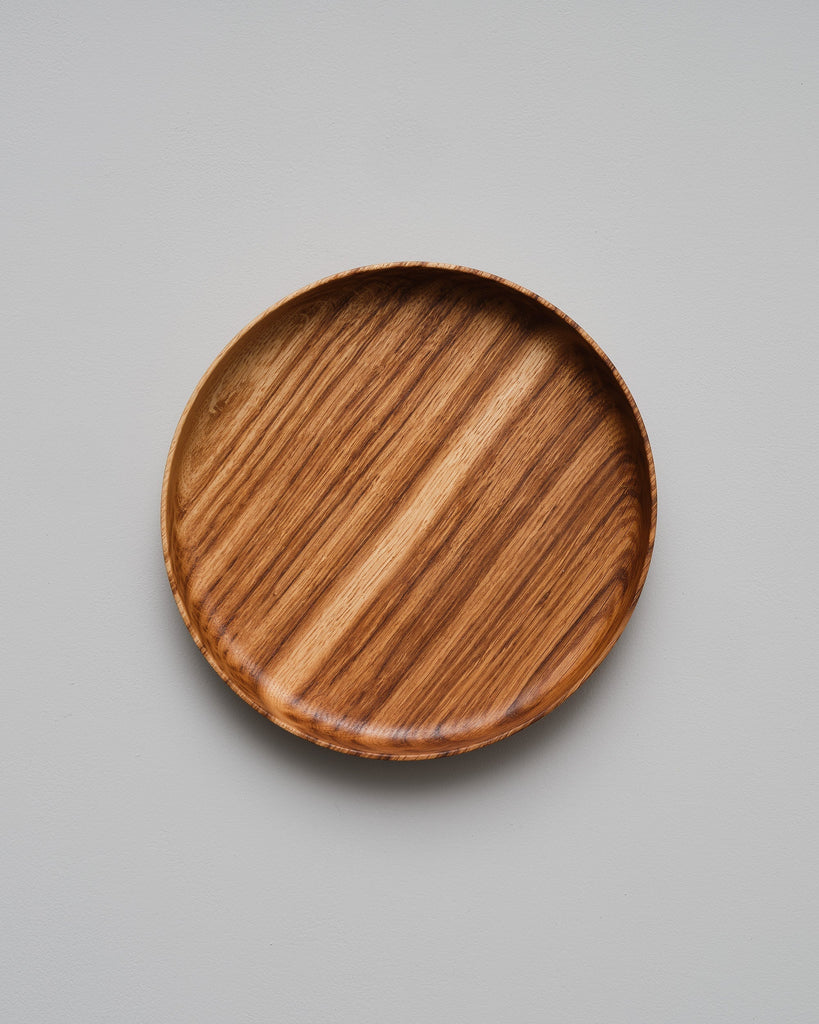 Brown oak round serving bowl Selwyn House 