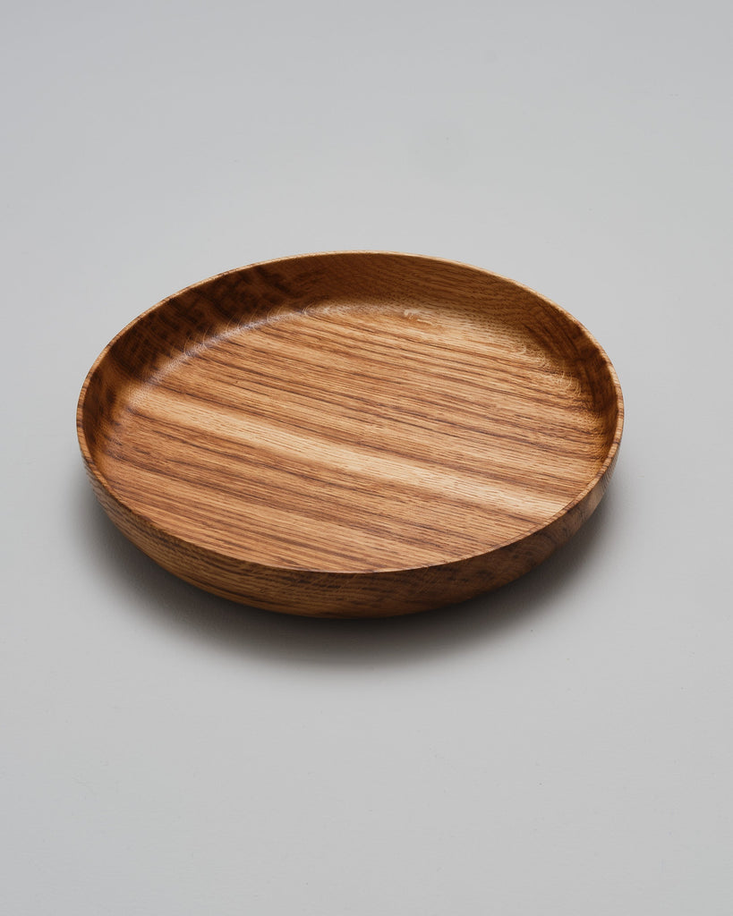 Brown oak round serving bowl Selwyn House Large brown oak 