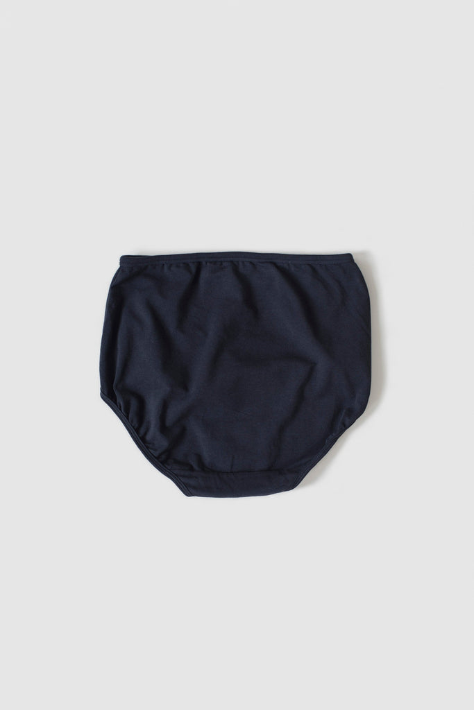 Super soft organic cotton knickers in charcoal (back view)