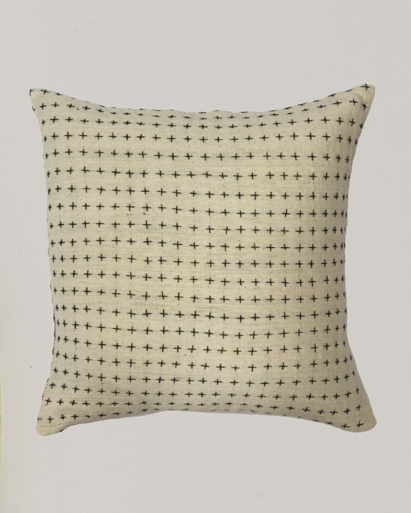 Hand-stitched cushion | Himalayan & white Home & Garden . 
