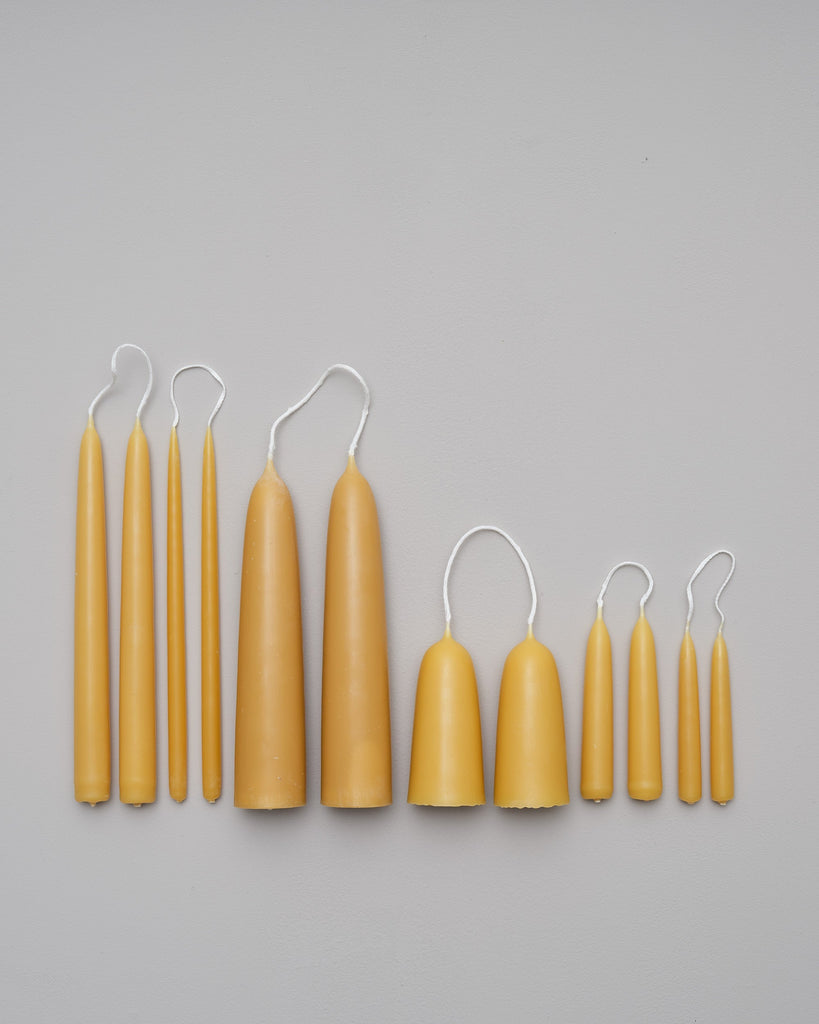 Tapered dinner beeswax candles Moorlands 