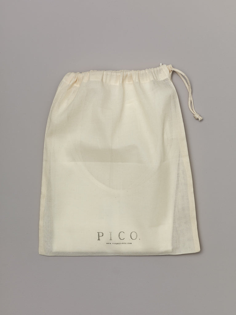 Natural drawstring bag for super soft organic cotton vest top