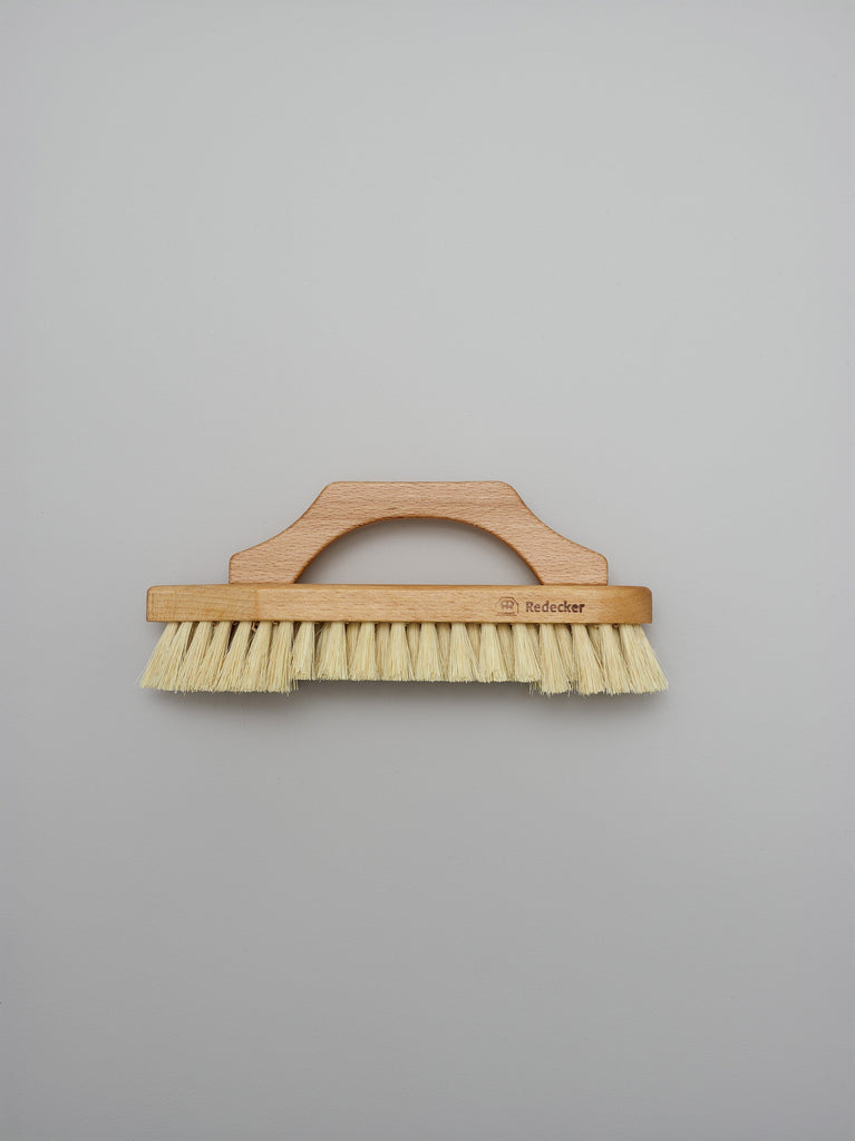 Beautiful handmade wooden scrubbing floor brush